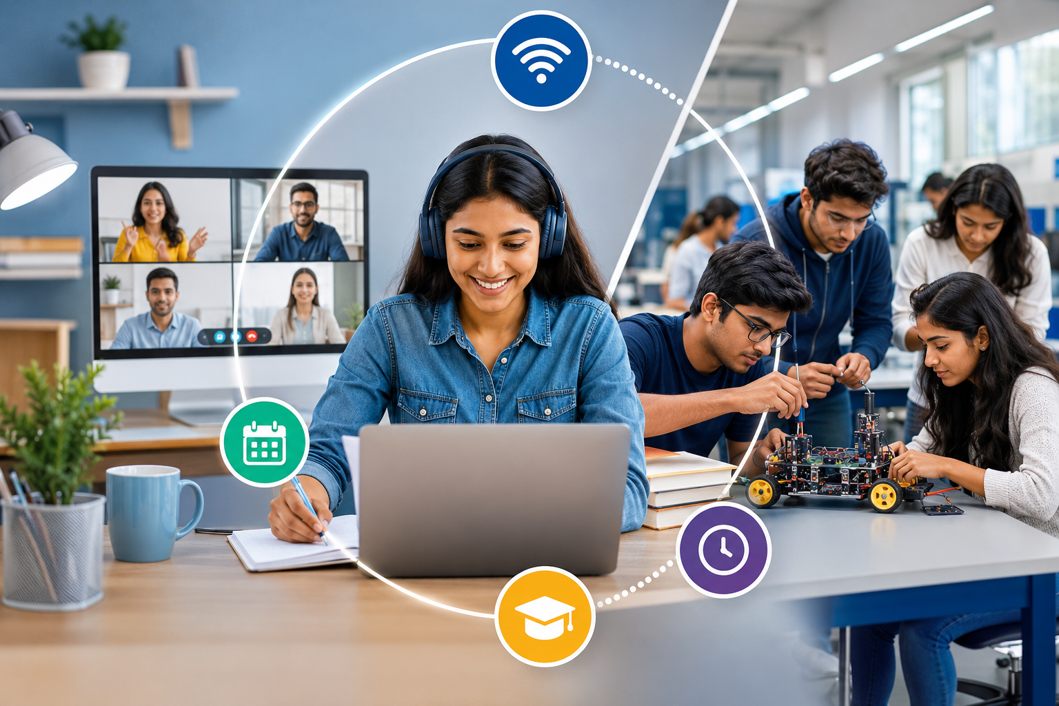Hybrid Learning - Best of Both Worlds